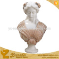 life size carved lady stone bust sculpture for garden decoration